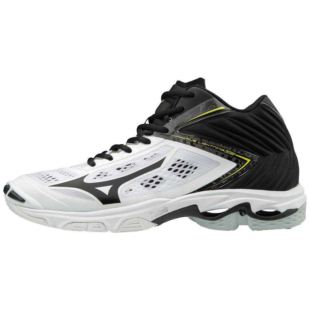 Sapatilhas Voleibol Mizuno Wave Lightning Z5 Mid - Homem - Branco/Pretas - LUGQC4039